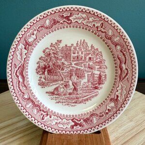 Vintage Royal Red Pink Ironstone Memory Lane Bread & Butter Plate 6.375"
